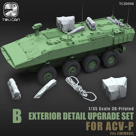 Exterior Detail Upgrade Set B for ACV-P 3D-Print