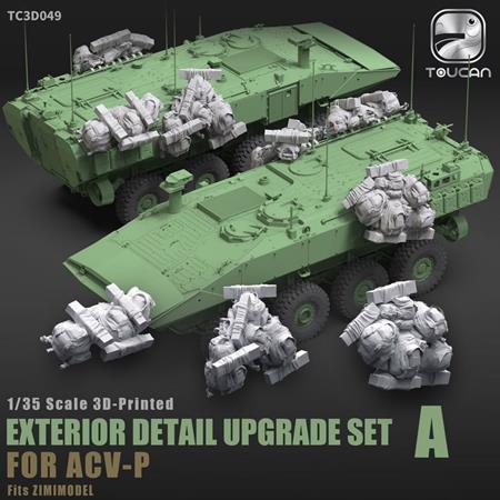 Exterior Detail Upgrade Set A for ACV-P 3D-Print