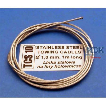 Stainless Steel Towing Cables Ø1,0mm, 1 m long