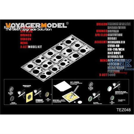 Modern AFV Road Wheels Stenciling templates