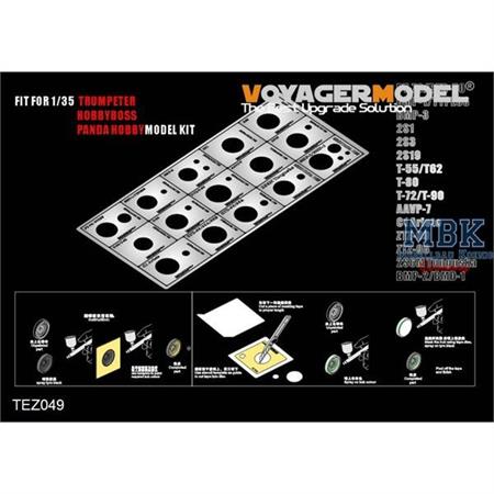 Modern AFV Road Wheels Stenciling templates 3.0