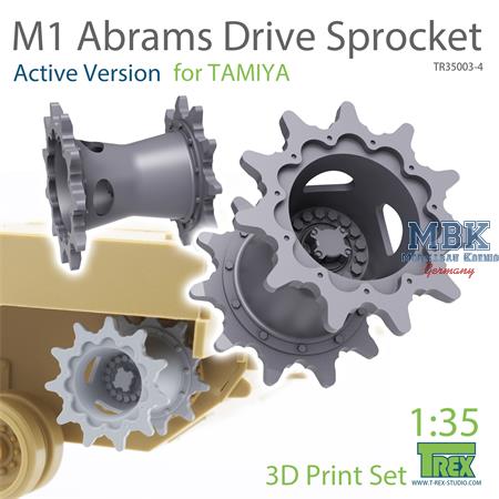 M1 Abrams Road Sprocket Set A (Active) (Tamiya)