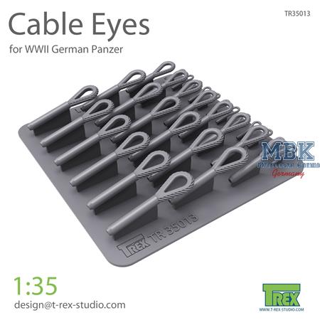 Cable Eyes for German WWII Panzer  1/35