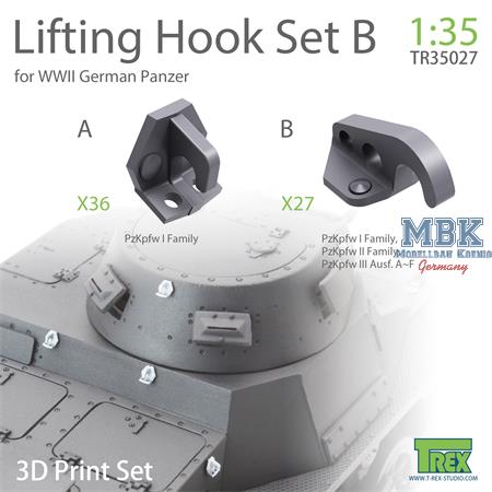 Lifting Hooks for German WWII Panzer Set B   1/35
