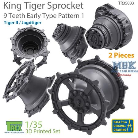 King Tiger Sprocket 9 Teeth Early Type Pattern 1