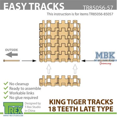 King Tiger / Tiger II Tracks  18 Teeth Late Type