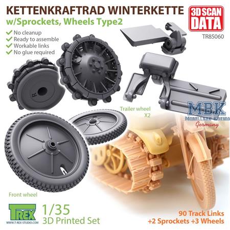 Kettenkrad Winterketten / Tracks w / Sprockets