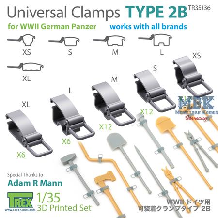 Universal Clamps Type 2B for WWII German Panzer