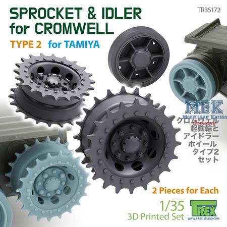 Cromwell Sprocket & Idler Type 2 for TAMIYA