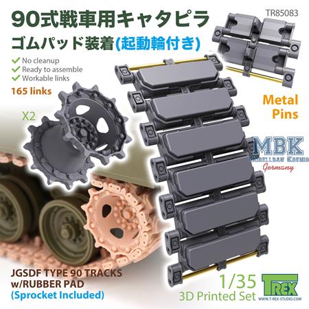 JGSDF Type 90 Tracks w/ Rubber Pad (+ Sprocket)