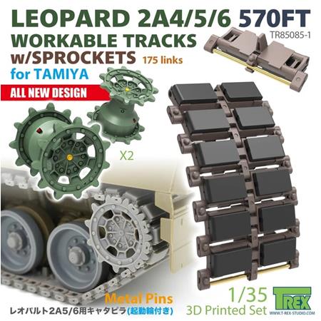 Leopard 2A4-6 570Z Tracks w/Sprocket (Tamiya)
