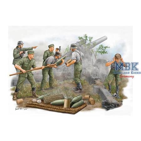 German Field Howitzer Gun Crew (on firing)