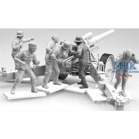 German Field Howitzer Gun Crew (on firing)