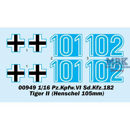 Pz.Kpfw.VI Sd.Kfz.182 Tiger II (Henschel 105) 1:16
