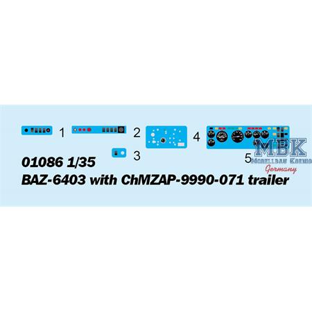 BAZ-6403 with ChMZAP-9990-071 trailer