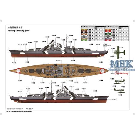 German Battleship Bismarck (1:200)