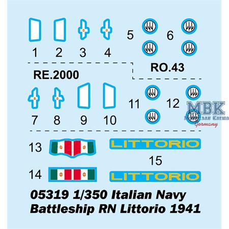 Italian Battleship RN Littorio 1941