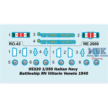 Italian Navy Battleship RN Vittorio Veneto 1940