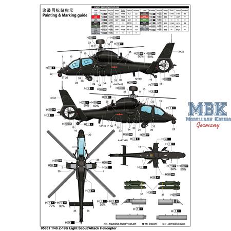 Harbin Z-19G Light Scout / Attack Helicopter