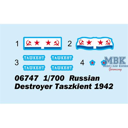 Russian Destroyer Taszkient 1942 1:700