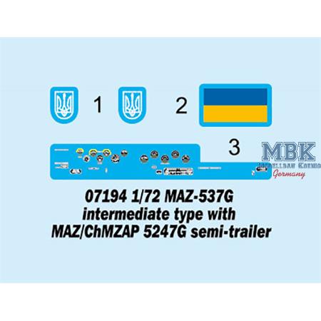 MAZ-537G int.med.type w/MAZ/ChMZAP 5247G s-trailer