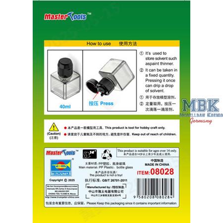 40ml Square Bottle for model solvent