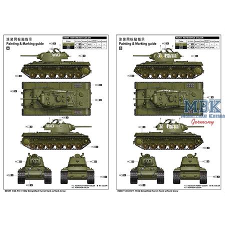 KV-1 1942 Simplified Turret Tank w/ Tank Crew