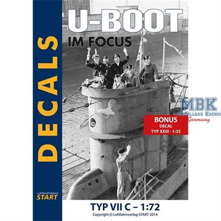 Decalbogen Uboot im Focus Typ VIIC 1:72