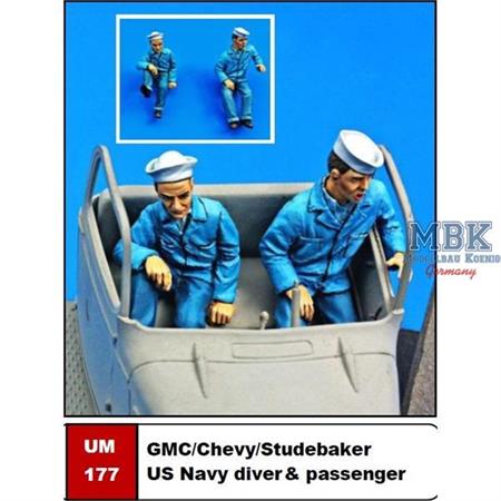 GMC/Chevy/Studebaker US Navy driver & passenger
