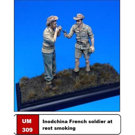 Inodchina French soldier at rest smoking