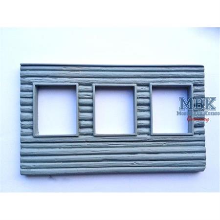 Russian wooden house section 3 windows (type 1)
