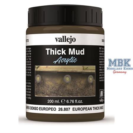 Vallejo Weathering Eff.Thick Mud European 200 ml