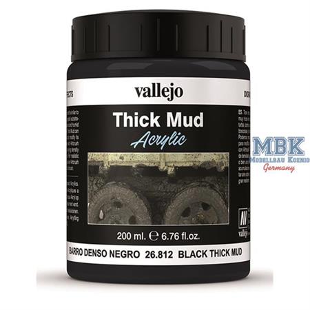 Vallejo Weathering Eff. Thick Mud Black 200 ml