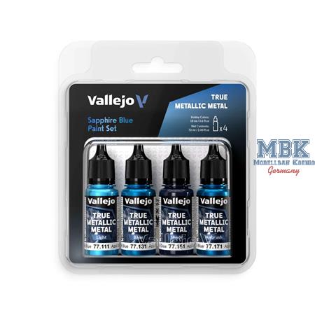 True Metallic Metal Paint Set - Sapphire Blue