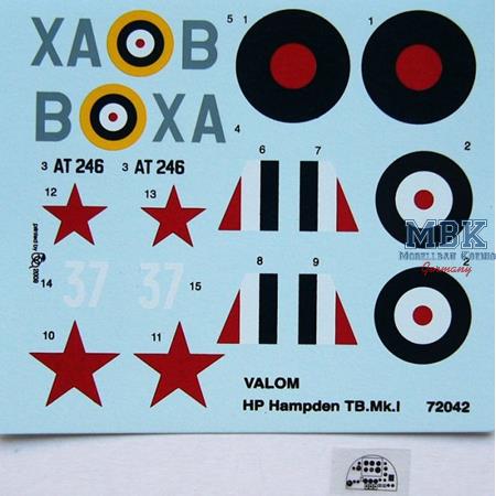 Handley Page Hampden TB.Mk.I (2x RAF, Russia)