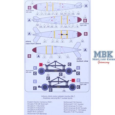 U.S. Mark 7 Nuclear Bomb, including cart