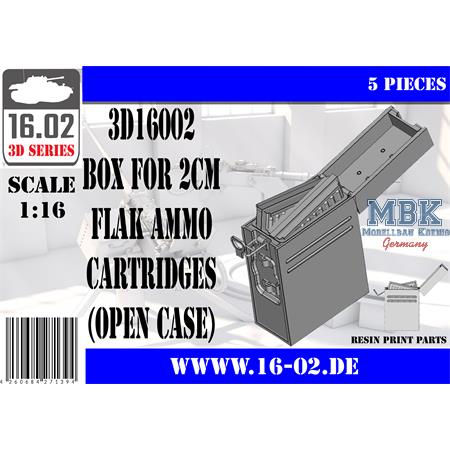 Box for 2cm Flak ammo cartridges (open case)