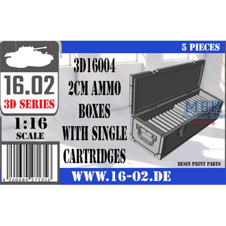 2cm Ammo boxes with single cartriges