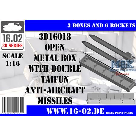 Open metal box double Taifun AA missile (1:16)