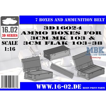 Ammo Boxes for 3cm MK 103 & 3cm Flak 103/38 (1:16)