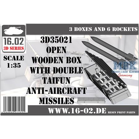 Open wooden box double Taifun anti-airc. missile