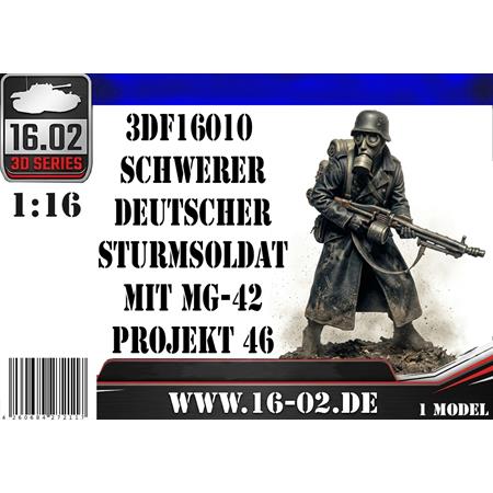 Schwerer deutscher Sturmsoldat mit MG-42 (1:16)