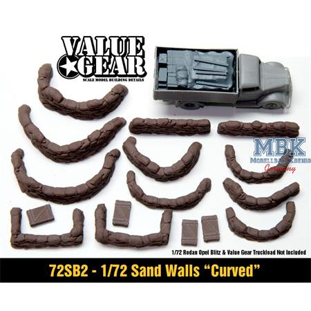 Sand Bag Walls "Curved" Set #SB2