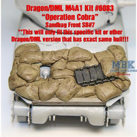 Sherman M4A1 Dragon #6083 Sandbag Front Set #SB7