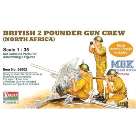 Brit. 2 pounder gun crew - North Africa