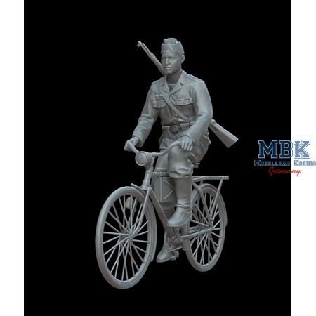 German soldier on a bicycle
