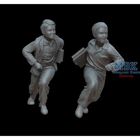 Running boys