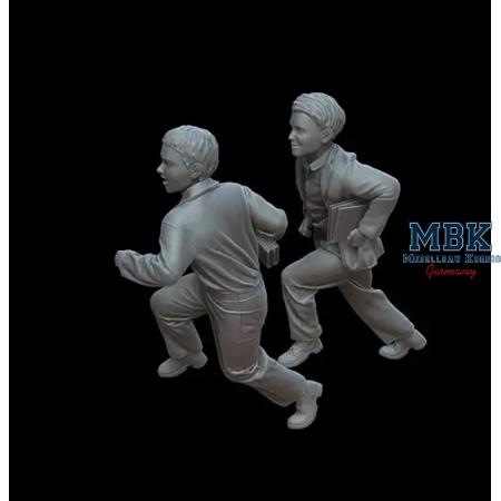 Running boys