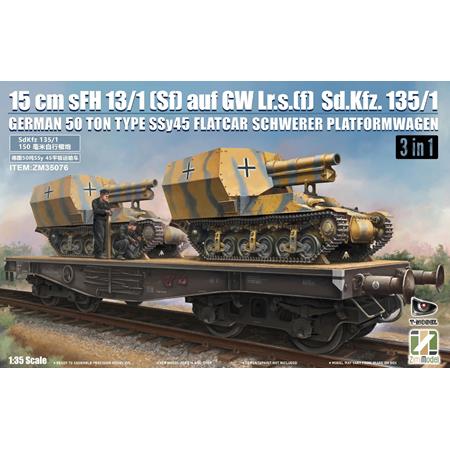 15cm sFH 13/1 (Sf) auf Gw Lrs.(f ) w/SSy45 flatcar