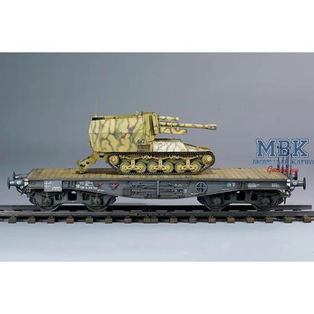 10.5 cm leFH 18/4 auf G.W. Lrs(f) w/SSy45 flatcar